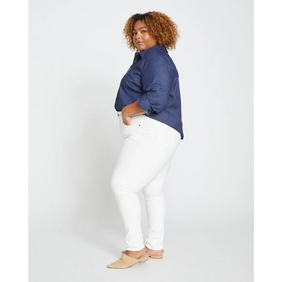 Universal Standard Seine High Rise Skinny Jeans 32 Inch, XS 10/12, White, BNWT - Picture 2 of 8